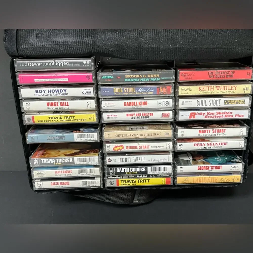 Vintage Cassette Tape Lot 60 Country 90's Garth Brooks, Strait, Tritt, Reba, +++
